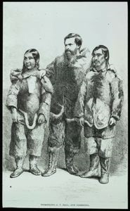 Image of Tookoolito, C. F. Hall, and Ebierbing, Drawing